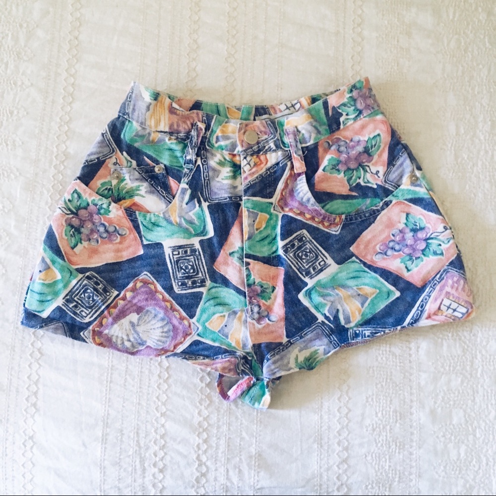 Vintage Tropical Tourist Shorts 🍍🐠🌺